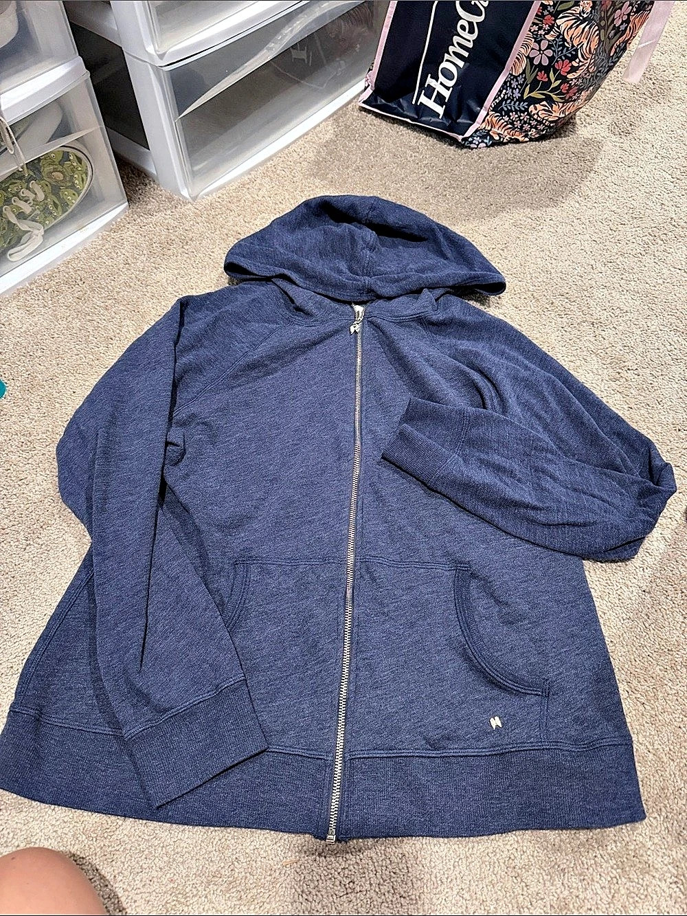 Victoria's Secret Blue Zip Hoodie Size XL